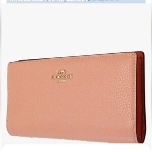 Coach Light Peach Leather Wallet